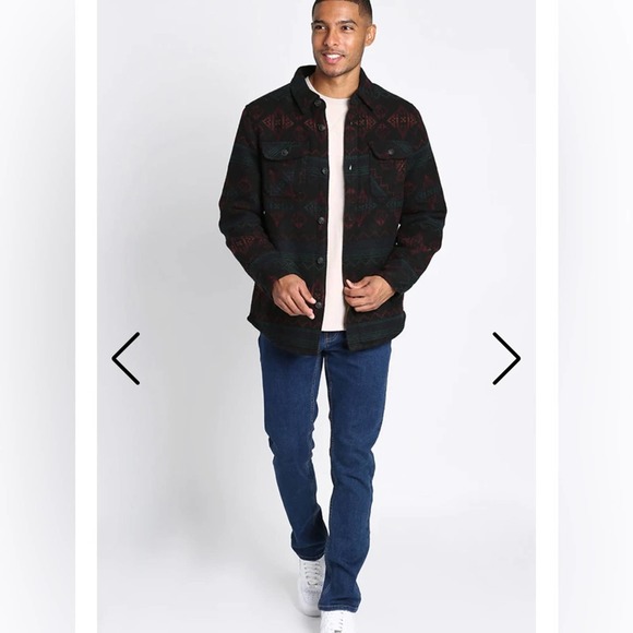 Jachs Men’s Wool Blend Sherpa  Aztec Shacket Jacket  NWT - Picture 12 of 13